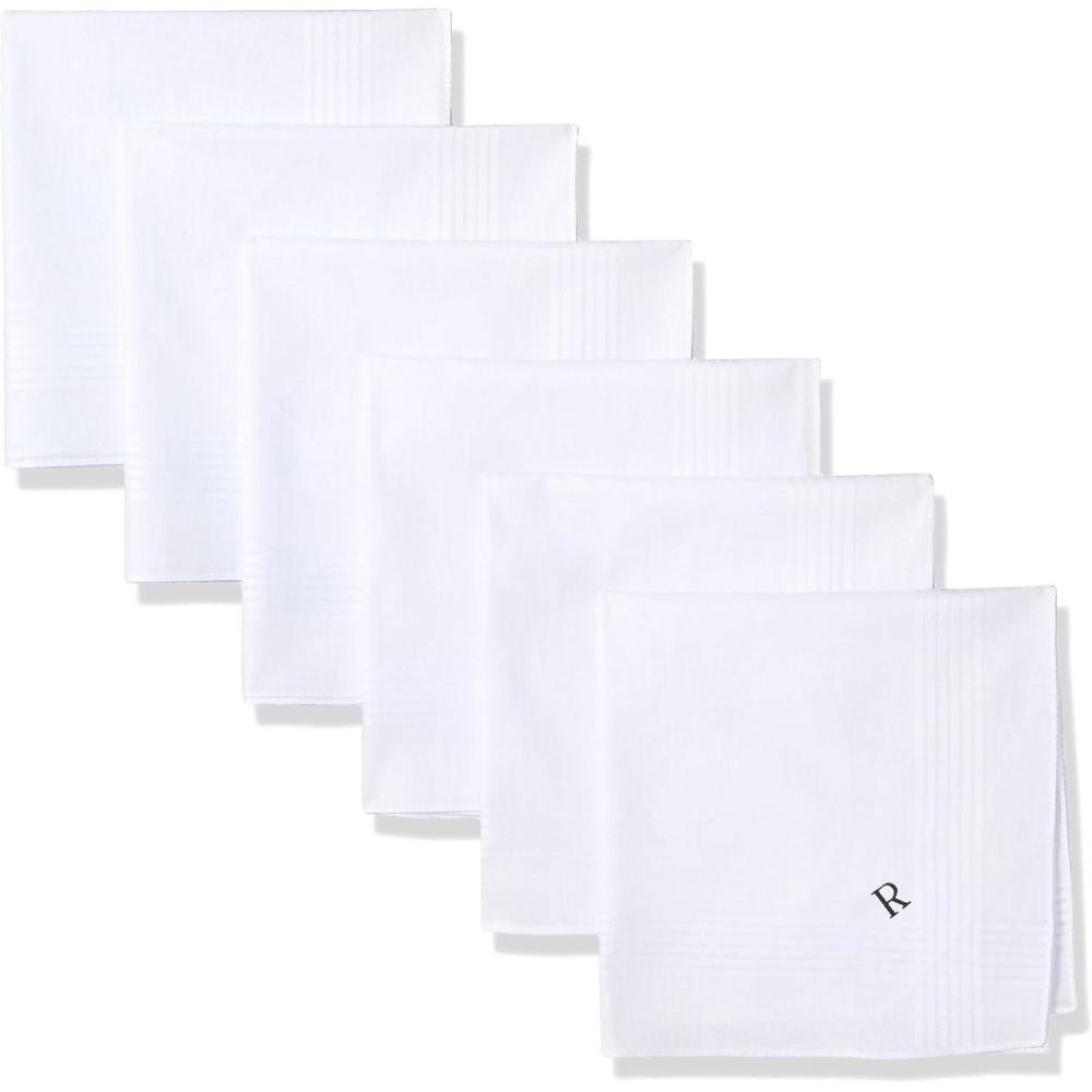 imageDOCKERS mens Cotton Handkerchiefs Gift Set Fashion and ClassicLetter R