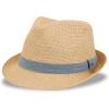 Dockers Men’s Straw Fedora and Panama Hat(Tan Blue Band)