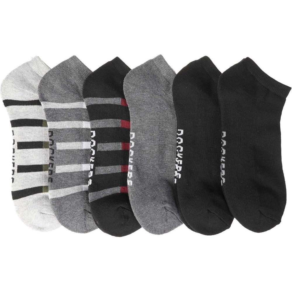 imageDOCKERS Mens Athletic Ankle Socks  6Pairs and 10Pairs Low Cut Sports and Workout Socks for MenBlack Multi 6 Pairs