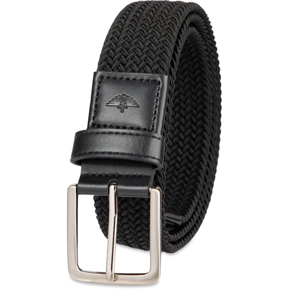 imageDockers Mens Casual Everyday Braided Fabric Fully Adjustable Web BeltBlack