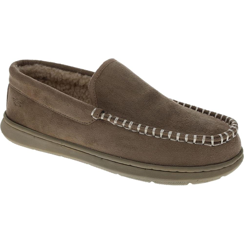 imageDockers Mens Douglas UltraLight Moccasin Premium SlippersTaupe