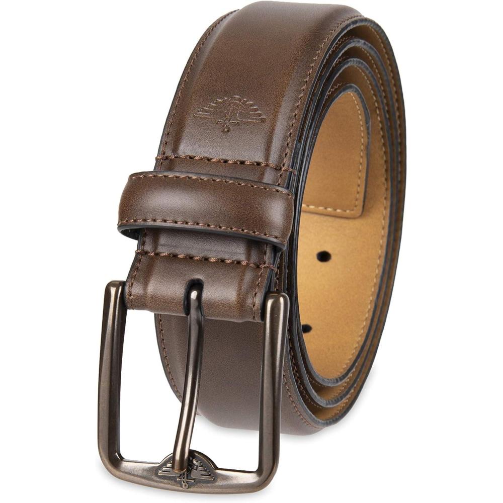 imageDockers Mens Everyday Casual BeltRegular and Big ampamp Tall SizingBrown Casual