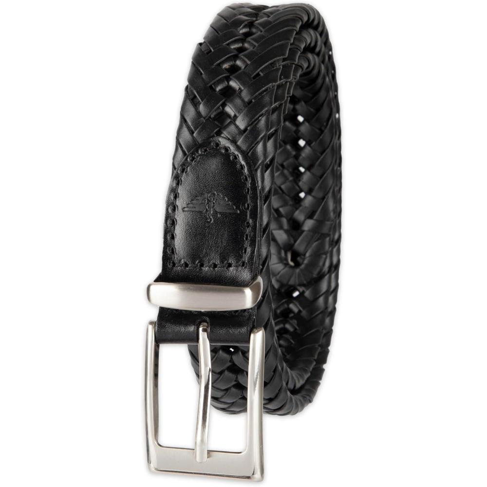 imageDockers Mens Leather Braided Fully Adjustable BeltBlack Lace