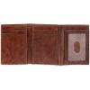 DOCKERS Men’s Extra Capacity Slim Profile Trifold Wallet with Multiple Card Slots and Id Window(Brown Z-Fold)