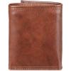 DOCKERS Men’s Extra Capacity Slim Profile Trifold Wallet with Multiple Card Slots and Id Window(Brown Zip)