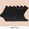 DOCKERS Men’s Performance Socks – 3-Pairs and 6-Pairs Athletic and Dress Crew Socks for Men(Black Multi 55 (6 Pairs))