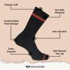 DOCKERS Men’s Performance Socks – 3-Pairs and 6-Pairs Athletic and Dress Crew Socks for Men(Black Multi 55 (6 Pairs))