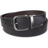 DOCKERS Men’s Two-in-one Reversible Rotative Buckle Everyday Casual Dress Belt (Regular and Big & Tall Sizing)(Black/Brown Stitch)