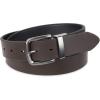 DOCKERS Men’s Two-in-one Reversible Rotative Buckle Everyday Casual Dress Belt (Regular and Big & Tall Sizing)(Black/Brown Stitch)