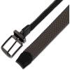DOCKERS mens Reversible Stretch Fabric Web Belt(Black/Gray)