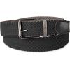 DOCKERS mens Reversible Stretch Fabric Web Belt(Black/Gray)