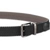 DOCKERS mens Reversible Stretch Fabric Web Belt(Black/Gray)