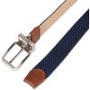 DOCKERS mens Reversible Stretch Fabric Web Belt(Khaki/Navy)