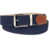 DOCKERS mens Reversible Stretch Fabric Web Belt(Khaki/Navy)