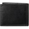 Dockers Men’s Bifold Leather Wallet-Thin Slimfold Extra Capacity(Black Emboss)