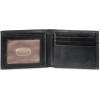 Dockers Men’s Bifold Leather Wallet-Thin Slimfold Extra Capacity(Black Emboss)