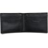 Dockers Men’s Bifold Leather Wallet-Thin Slimfold Extra Capacity(Black Emboss Logo)