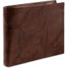 Dockers Men’s Bifold Leather Wallet-Thin Slimfold Extra Capacity(Brown Crunch)