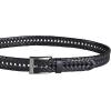 Dockers Men’s Leather Braided Fully Adjustable Belt(Black Glazed)