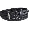 Dockers Men’s Leather Braided Fully Adjustable Belt(Black Glazed)