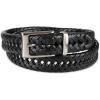 Dockers Men’s Leather Braided Fully Adjustable Belt(Black Lace)