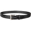 Dockers Men’s Leather Braided Fully Adjustable Belt(Black Silver Buckle)