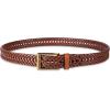 Dockers Men’s Leather Braided Fully Adjustable Belt(Tan Glazed)