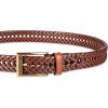 Dockers Men’s Leather Braided Fully Adjustable Belt(Tan Glazed)