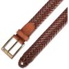 Dockers Men’s Leather Braided Fully Adjustable Belt(Tan Glazed)