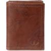 DOCKERS Men’s Extra Capacity Slim Profile Trifold Wallet with Multiple Card Slots and Id Window(Brown Z-Fold)