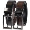 Dockers Boy’s Big Reversible Two-In-One Dress and Casual Belts(Black/Brown Dress)