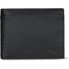 Dockers Men’s Bifold Leather Wallet-Thin Slimfold Extra Capacity(Black Emboss Logo)