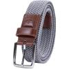 Dockers Men’s Casual Everyday Braided Fabric Fully Adjustable Web Belt(Grey)