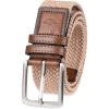 Dockers Men’s Casual Everyday Braided Fabric Fully Adjustable Web Belt(Khaki Web)