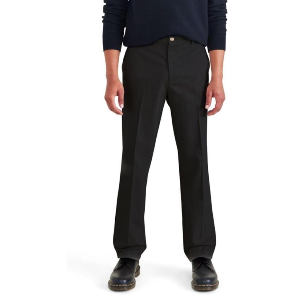 imageDockers Mens Classic Fit Signature Iron Free Khaki with Stain Defender Pants Regular and Big ampamp TallBeautiful Black