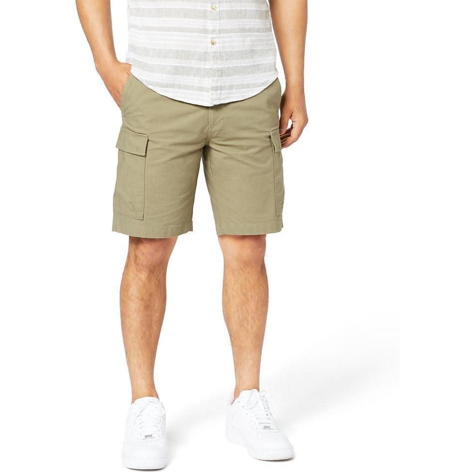 imageDockers Mens Tech Cargo Straight Fit Smart 360 Tech Shorts Regular and Big ampamp TallSage Garden