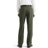 Classic Fit Signature Iron Free Khaki with Stain Defender Pants – Pleated (Regular and Big & Tall)(Army Green)