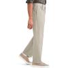 Classic Fit Signature Iron Free Khaki with Stain Defender Pants – Pleated (Regular and Big & Tall)(Cloud)
