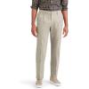 Classic Fit Signature Iron Free Khaki with Stain Defender Pants – Pleated (Regular and Big & Tall)(Cloud)