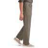 Classic Fit Signature Iron Free Khaki with Stain Defender Pants – Pleated (Regular and Big & Tall)(Dark Pebble)