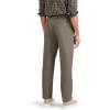 Classic Fit Signature Iron Free Khaki with Stain Defender Pants – Pleated (Regular and Big & Tall)(Dark Pebble)