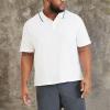 DOCKERS Mens Short Sleeve Perfect Performance Polo (Regular and Big & Tall)(Lucent White)