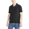 DOCKERS Mens Short Sleeve Perfect Performance Polo (Regular and Big & Tall)(Beautiful Black)