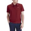 DOCKERS Mens Short Sleeve Perfect Performance Polo (Regular and Big & Tall)(Rio Red)