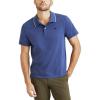 DOCKERS Mens Short Sleeve Perfect Performance Polo (Regular and Big & Tall)(Sargasso Sea Blue)