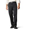 Dockers Men’s Straight Fit Signature Lux Cotton Stretch Khaki Pant(Black (Cotton))