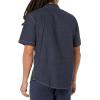 DOCKERS Men’s Regular Fit Short Sleeve Casual Shirt (Standard and Big & Tall)(Blue – Hillside)