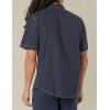 DOCKERS Men’s Regular Fit Short Sleeve Casual Shirt (Standard and Big & Tall)(Blue – Hillside)