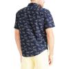 DOCKERS Men’s Regular Fit Short Sleeve Casual Shirt (Standard and Big & Tall)(Dockers Navy Blue – Ano Nuevo Print (Poplin))