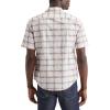 DOCKERS Men’s Regular Fit Short Sleeve Casual Shirt (Standard and Big & Tall)(Pink – Afterglow Fawn (Slub))